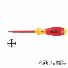 Wiha SoftFinish® Electric Phillips Screwdriver - Individually Tested Protective Insulation 1,000 V AC, VDE and GS Tested - PH 0 - 00846